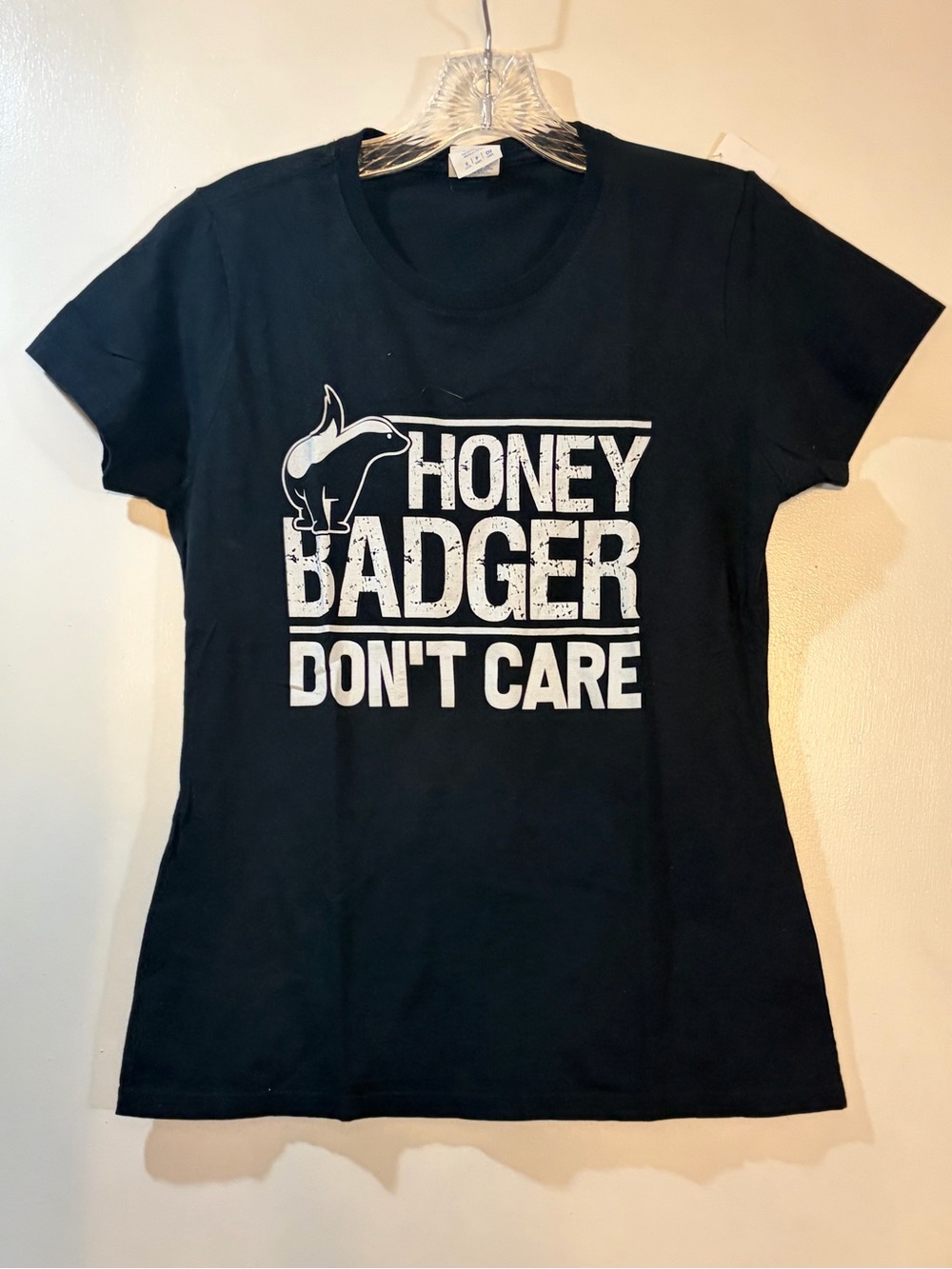 Port & Company Honey Badger Don't Care T-Shirt Womens Size Small